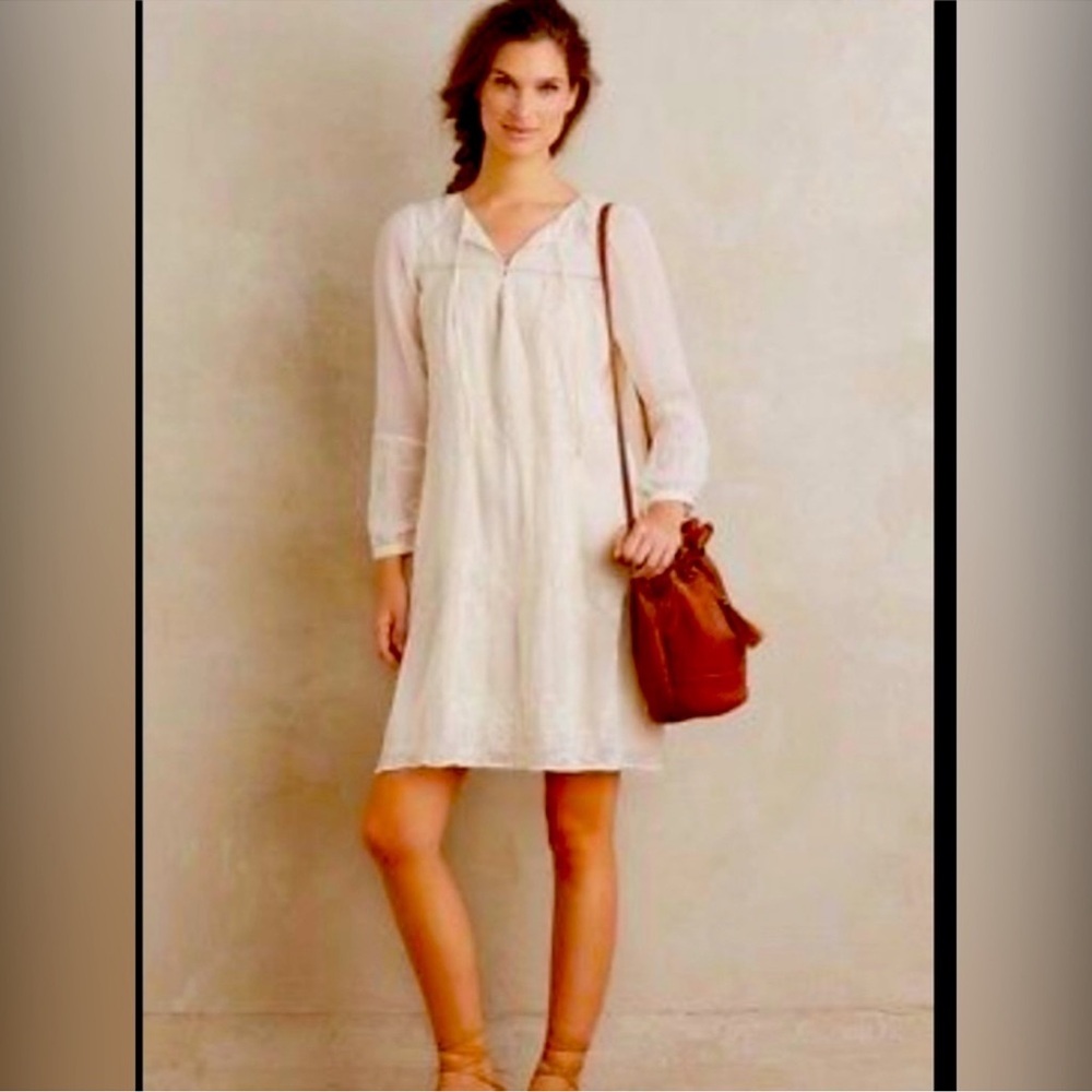 Chic Cream Long Sleeve Dress